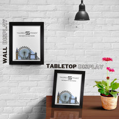 Tailored Frames 820 Black Picture | Single Picture Frames | Table Top & Wall Hanging Type | Photo Frame with Mount