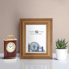 Tailored Frames Picture Frame with Plastic Glass Protection | Solid Wooden Photo Frame Sets for Wall, Office, Apartment, Home, Desk Decorations