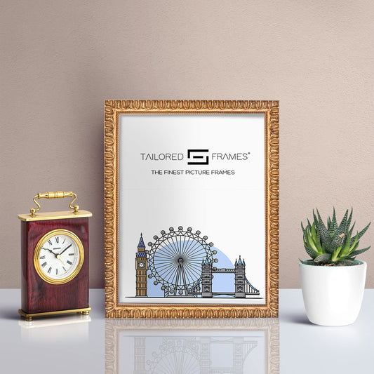 Tailored Frames Madrid Gold Picture | Single Picture Frames | Table Top & Wall Hanging Type | Photo Frame with Mount