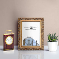 Tailored Frames Vienna Black Picture | Rustic Style Vintage Single Picture Frame | Table Top & Wall Hanging Type | Photo Frame with Mount