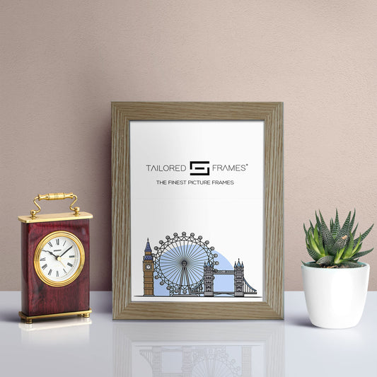 Tailored Frames 240 Oak Picture | Single Picture Frames | Table Top & Wall Hanging Type | Photo Frame with Mount