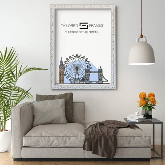 Tailored Frames Vienna White | Rustic Style Vintage Single Picture Frame | Wall Hanging Type | Photo Frame Without Mount