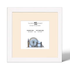 235 Matt White Single Picture Photo Frame with Mount