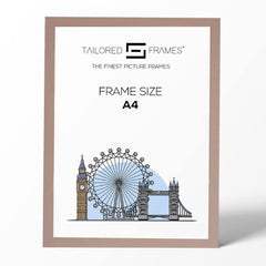 Soho Putty mid grey real solid wood Single Picture Photo Frame Without Mount