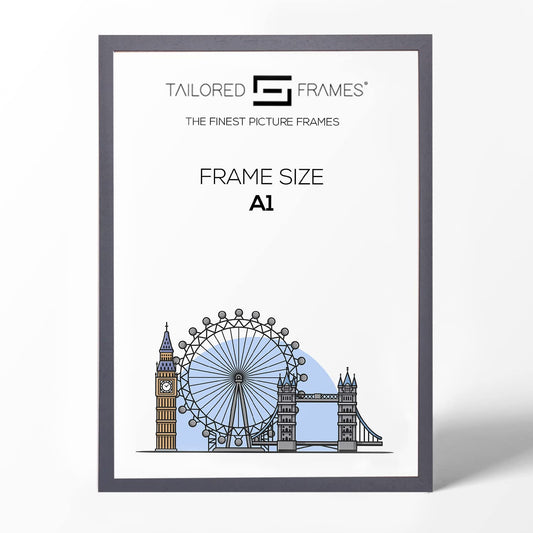 Soho Dark Grey real solid wood Single Picture Photo Frame Without Mount
