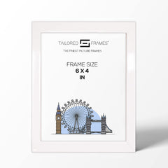 235 Gloss White Wooden Art Single Picture Photo Frame Without Mount