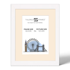 235 Matt White Single Picture Photo Frame with Mount