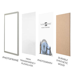 Seattle Silver Single Picture Photo Frame with Mount