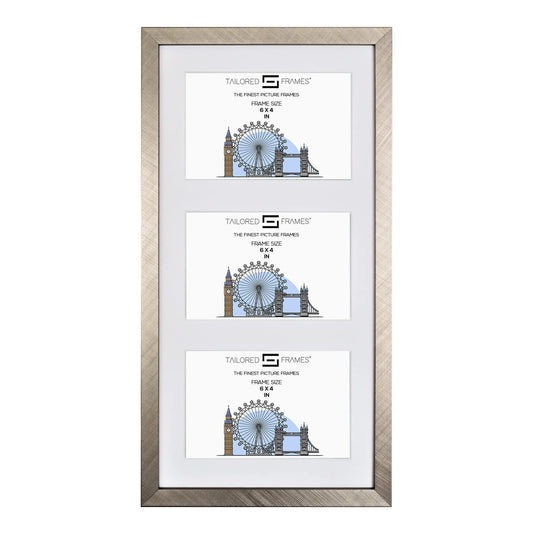 Charcoal Grey 40 x 20Cm Frame for 6" x 4" Picture Photo Frame With White Mount