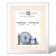 235 Silver Single Picture Photo Frame with Mount
