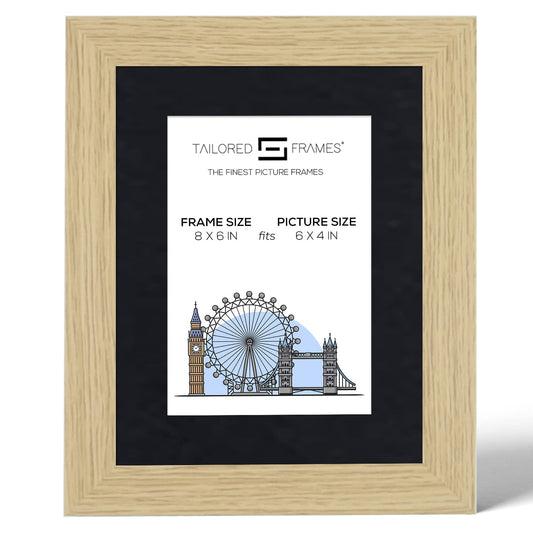 Seattle Oak Single Picture Photo Frame with Mount