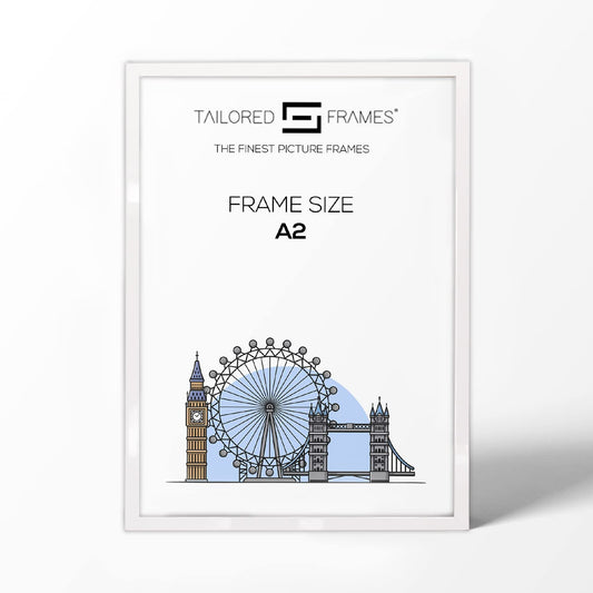 235 Gloss White Wooden Art Single Picture Photo Frame Without Mount