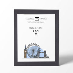 235 Matt Black Wooden Art Single Picture Photo Frame Without Mount