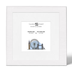 Seattle White Single Picture Photo Frame with Mount