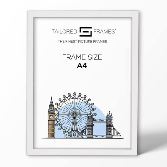 235 Grain White Wooden Art Single Picture Photo Frame Without Mount