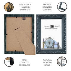 Vienna Black Rustic Style Vintage Single Picture Photo Frame with Mount