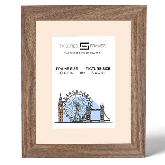 Seattle Walnut Single Picture Photo Frame with Mount