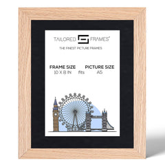 99 Solid Natural Oak Single Picture Photo Frame with Mount