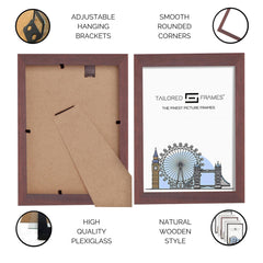 235 Walnut Wooden Art Single Picture Photo Frame Without Mount