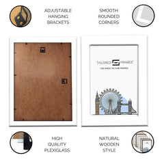 Seattle Black,White,Beech,Walnut  Square Edge Single Picture Photo Frame Without Mount