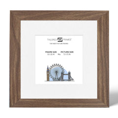 Seattle Walnut Single Picture Photo Frame with Mount