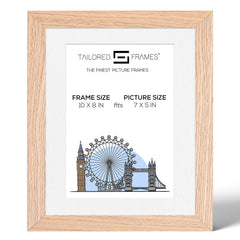 99 Solid Natural Oak Single Picture Photo Frame with Mount