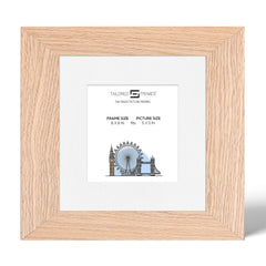 99 Solid Natural Oak Single Picture Photo Frame with Mount