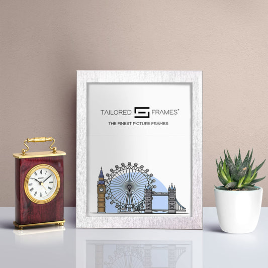 235 Silver Wooden Art Single Picture Photo Frame Without Mount